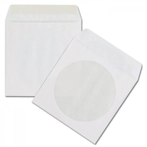 Конверт NONAME под CD бумажный с прозрачным окном (100) 